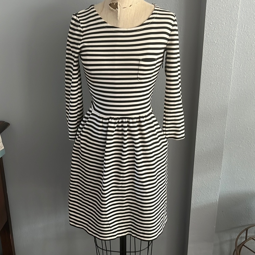 JCREW black and white stripe dress